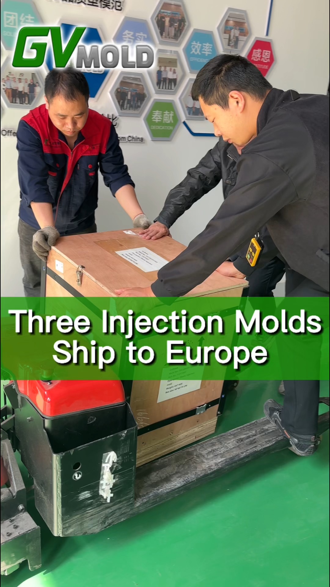 Three Injection Molds Ship to Europe