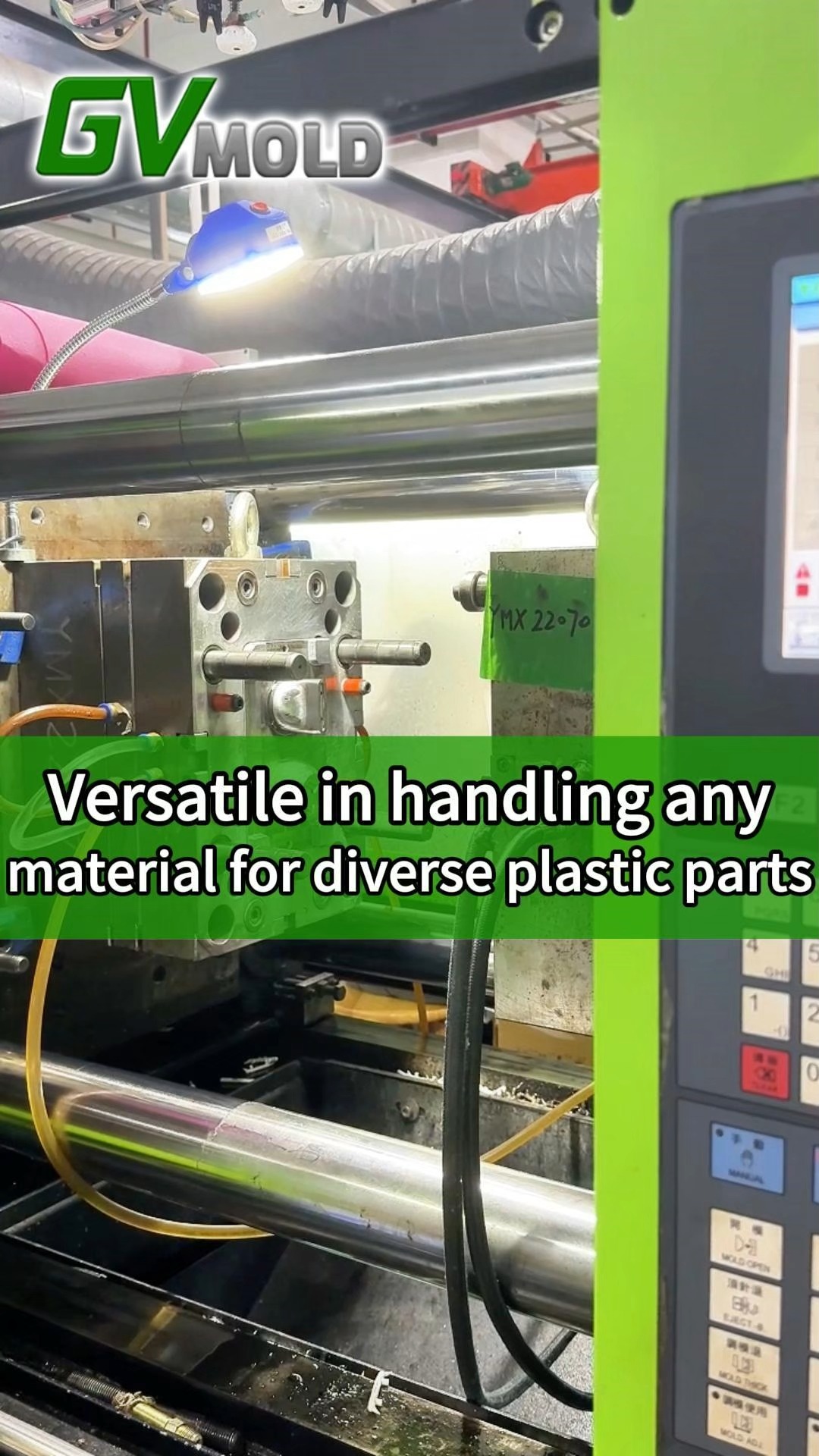 Versatile in handling any material for diverse plastic parts